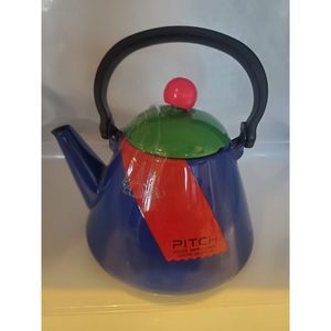 Pitch Color Block Enamel Tea Kettle